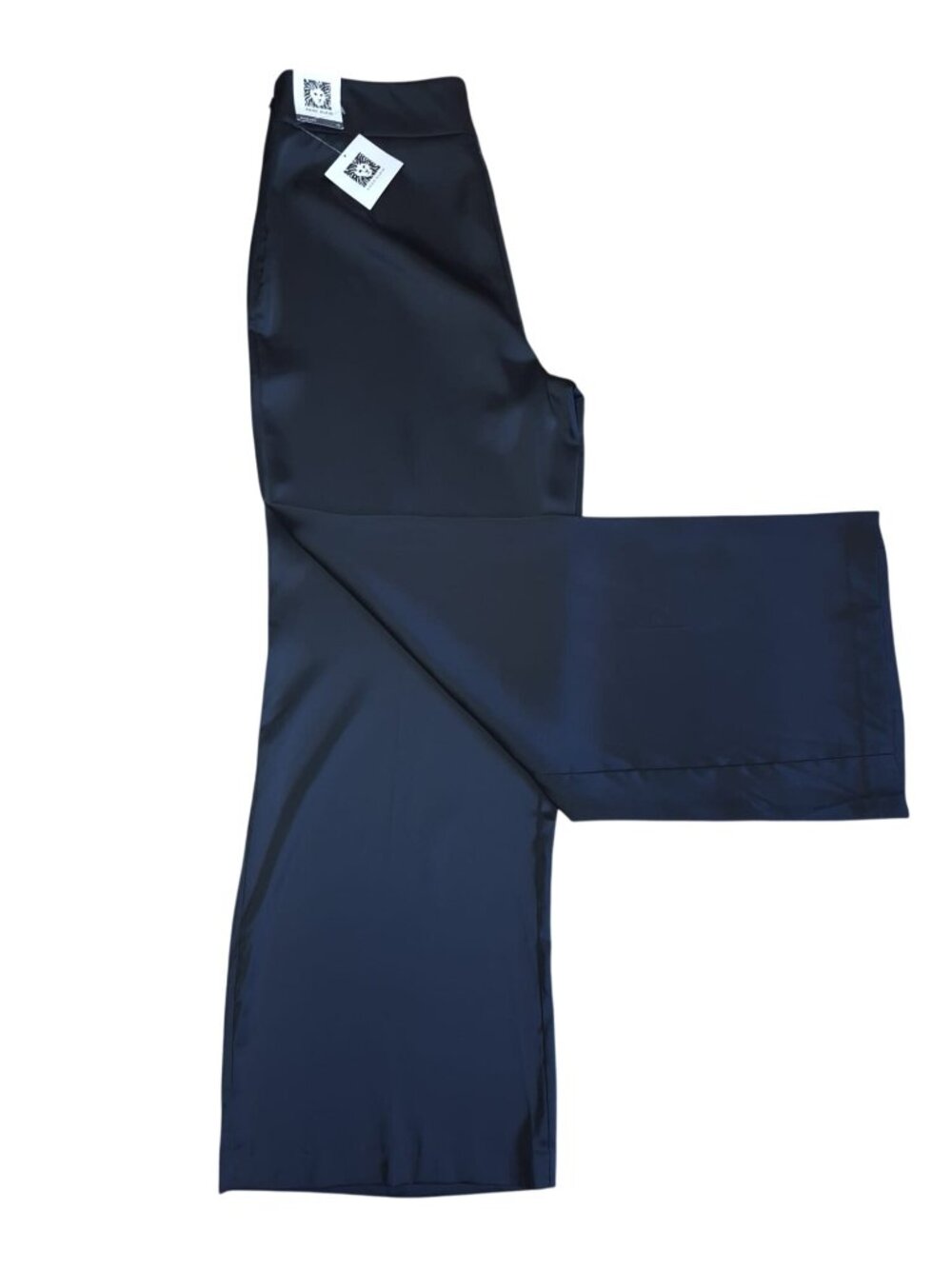 Anne Klein Womens Black Wide Leg Pants Size 12 NWT Stretch Dress Pants. NWT.